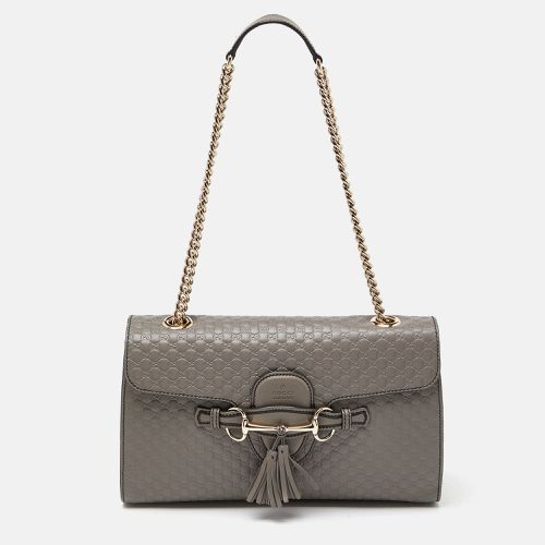 Gucci Grey Microguccissima Leather Medium Emily Chain Shoulder Bag - Gucci - Modalova