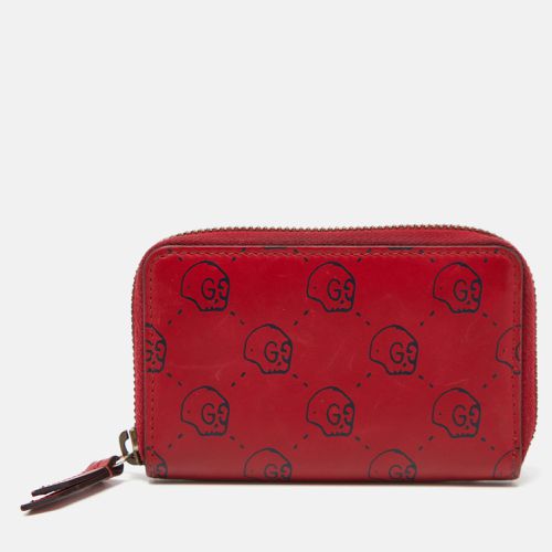 Ghost Skul Leather Zip Around Wallet - Gucci - Modalova