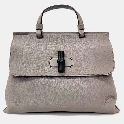 Gucci Mocha Grey Leather Daily Tote Bag - Gucci - Modalova