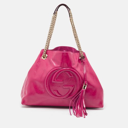 Gucci Magenta Patent Leather Medium Soho Chain Tote - Gucci - Modalova