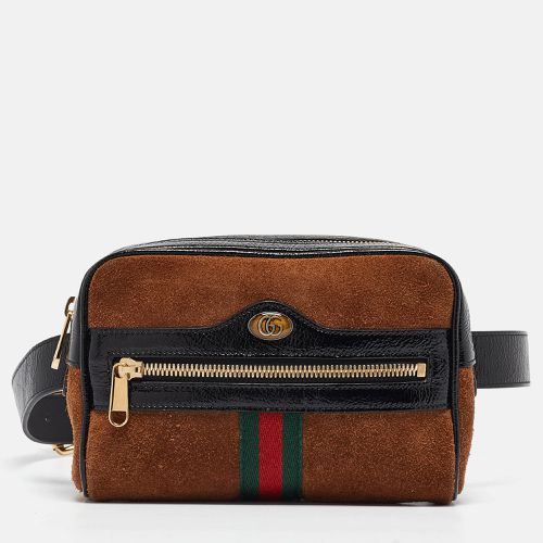 Gucci Black/Brown Suede and Patent Leather Ophidia Belt Bag - Gucci - Modalova