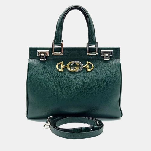 Gucci Green Leather Small Zumi Top Handle Bag - Gucci - Modalova