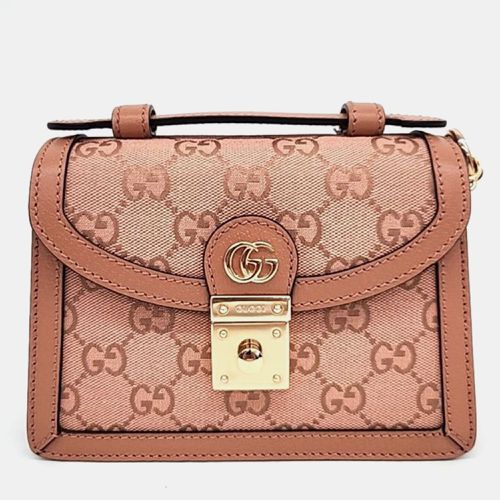 Gucci Pink/Beige GG Canvas Mini Ophidia Shoulder Bag - Gucci - Modalova