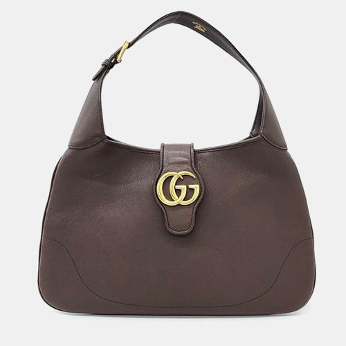 Gucci Brown Leather Aphrodite Medium Shoulder Bag - Gucci - Modalova