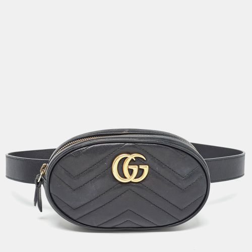 Gucci Black Matelassé Leather Mini GG Marmont Belt Bag - Gucci - Modalova