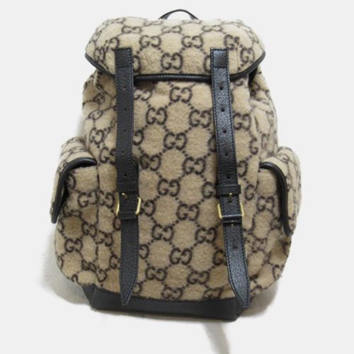 Gucci Beige Wool GG Backpack - Gucci - Modalova