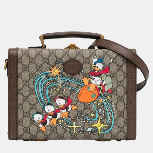 Gucci x Disney Beige/Brown GG Supreme Donald Duck Savoy Vanity Case - Gucci - Modalova