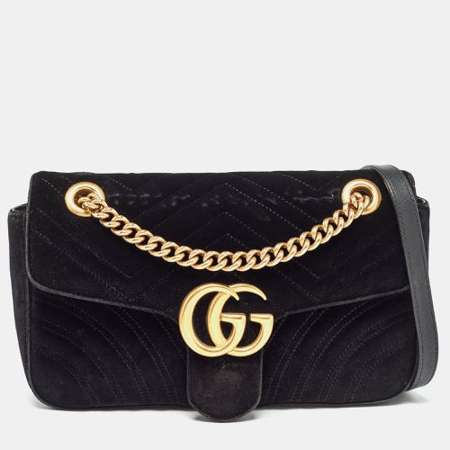 Matelassé Velvet Small GG Marmont Shoulder Bag - Gucci - Modalova