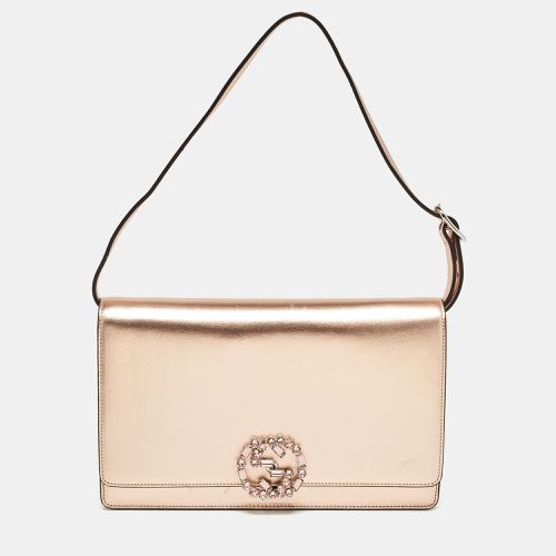 Gucci Rose Gold Leather Crystals Broadway Clutch Bag - Gucci - Modalova