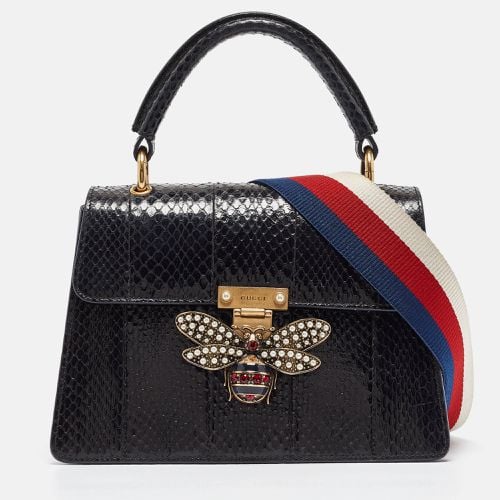 Gucci Black Water Snake Small Queen Margaret Top Handle Bag - Gucci - Modalova