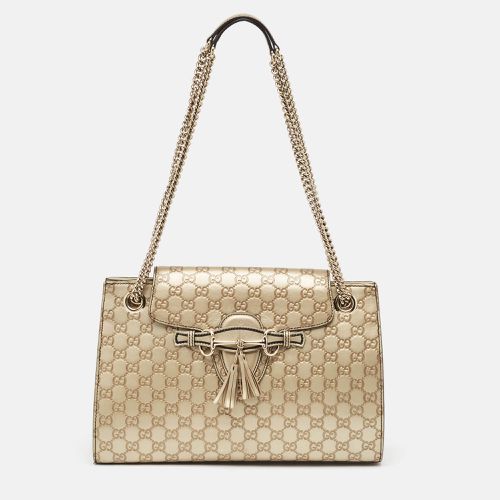 Gucci Gold Guccissima Leather Large Emily Chain Shoulder Bag - Gucci - Modalova