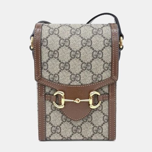 Gucci Beige GG Canvas Horsebit 1955 Mini Crossbody Bag - Gucci - Modalova