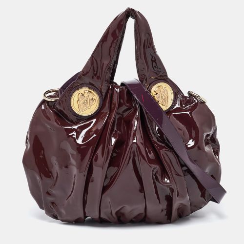 Gucci Burgundy Patent Leather Small Hysteria Hobo - Gucci - Modalova