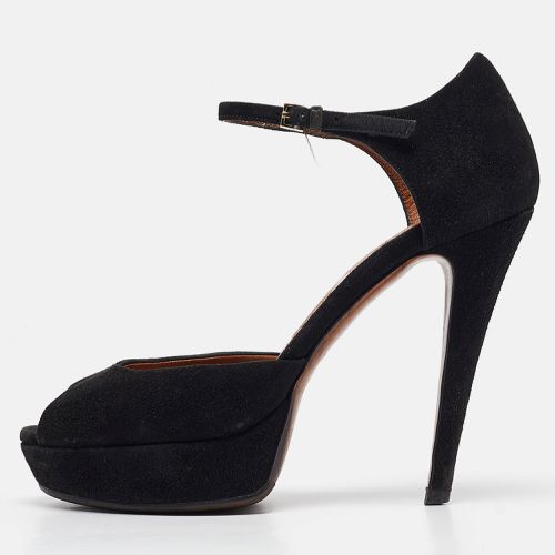 Gucci Black Suede Ankle Strap Sandals Size 35 - Gucci - Modalova