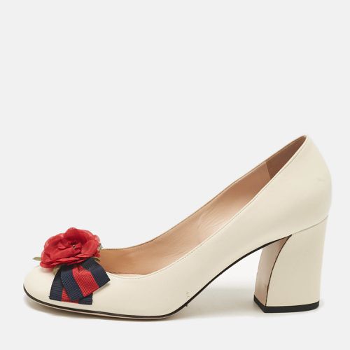 Leather Block Heel Pumps Size 40 - Gucci - Modalova