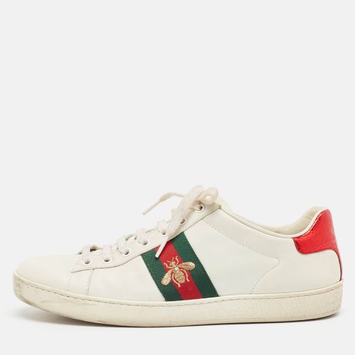 Gucci White Leather Ace Lace Up Sneakers Size 39.5 - Gucci - Modalova