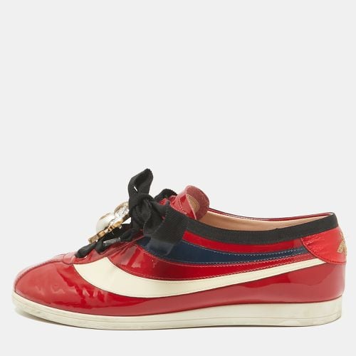 Gucci Multicolor Patent Leather Falacer Lace Up Sneakers Size 39.5 - Gucci - Modalova