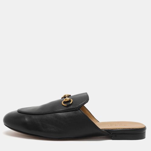 Gucci Black Leather Princetown Horsebit Mules Size 40 - Gucci - Modalova