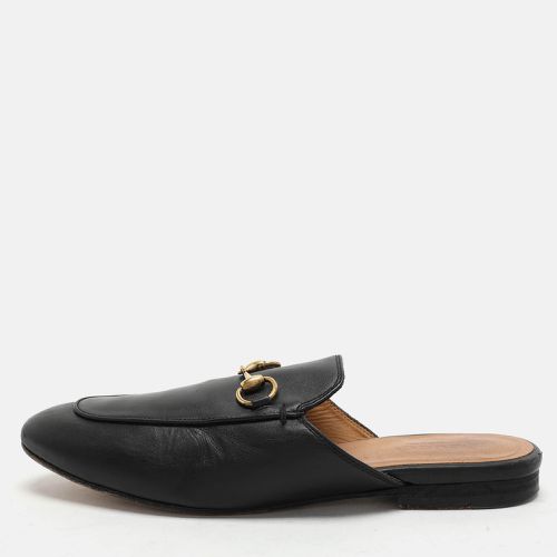 Gucci Black Leather Princetown Horsebit Mules Size 36.5 - Gucci - Modalova