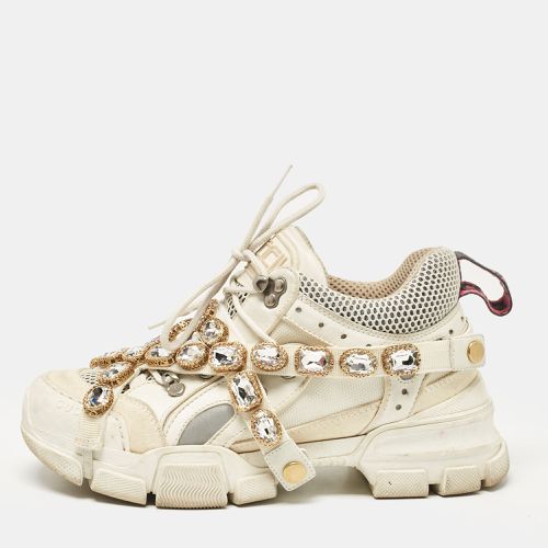 Gucci White Leather and Mesh Flashtrek Chunky Sneakers Size 37 - Gucci - Modalova