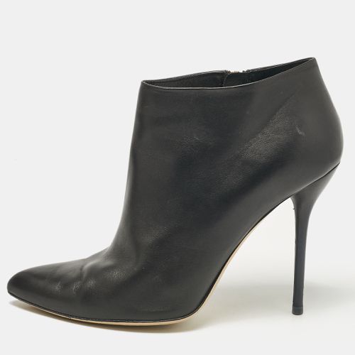 Leather Pointed Toe Ankle Booties Size 40 - Gucci - Modalova