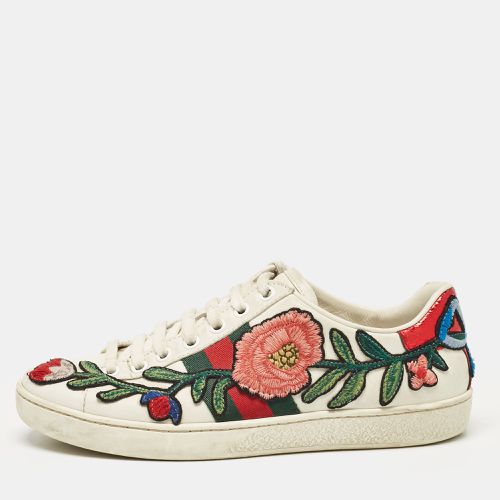 Gucci White Leather Ace Lace Up Sneakers Size 35 - Gucci - Modalova