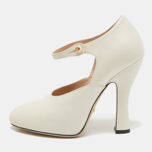 Gucci Cream Leather Mary Jane Pumps Size 37.5 - Gucci - Modalova