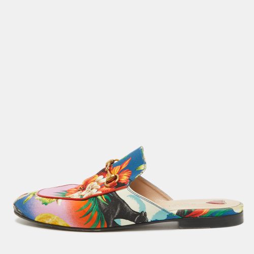 Gucci Multicolor Floral Fabric Princetown Flat Mules Size 39.5 - Gucci - Modalova