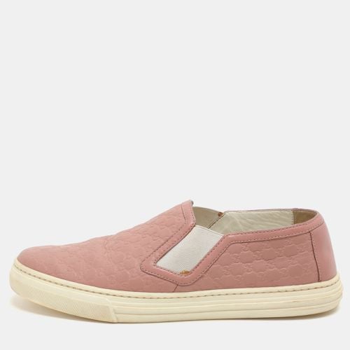 Gucci Mauve Microguccissima Leather Slip On Sneakers Size 37.5 - Gucci - Modalova