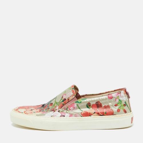 Floral Print Coated Canvas Slip On Sneakers Size 39.5 - Gucci - Modalova