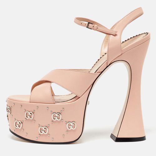 Gucci Pink Leather GG Stud Malaga Platform Sandals Size 39.5 - Gucci - Modalova