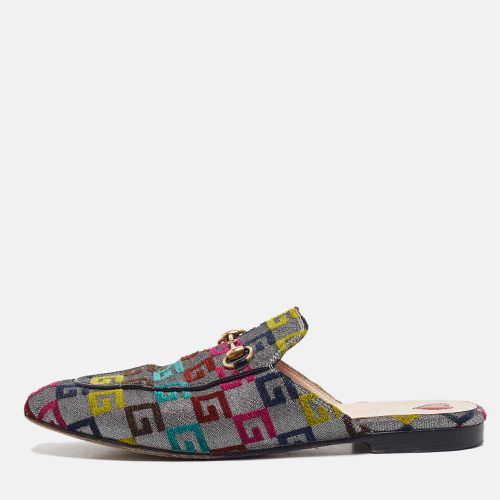 Gucci Multicolor Brocade Fabric Horsebit Princetown Flat Mules Size 40 - Gucci - Modalova