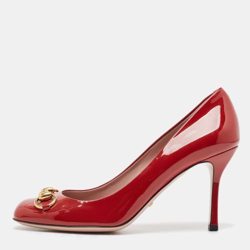 Gucci Red Patent Leather Jolene Horsebit Pumps Size 37.5 - Gucci - Modalova