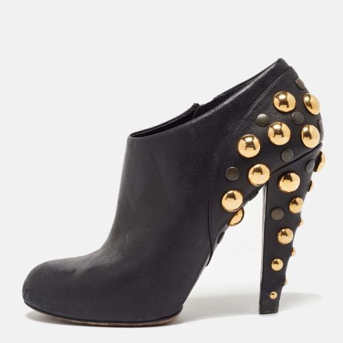 Gucci Black Leather Babouska Studded Embellished Ankle Booties Size 39.5 - Gucci - Modalova