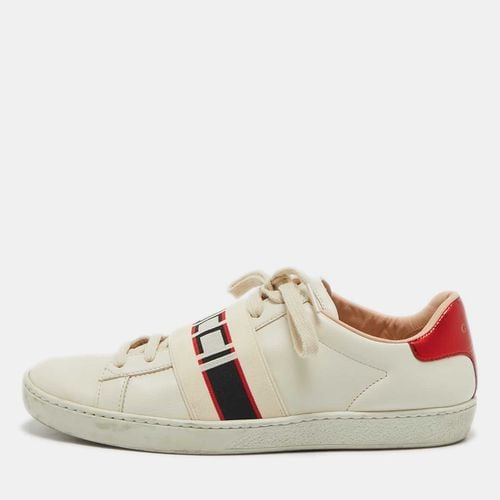 Gucci Cream Leather Logo Band Ace Sneakers Size 37 - Gucci - Modalova