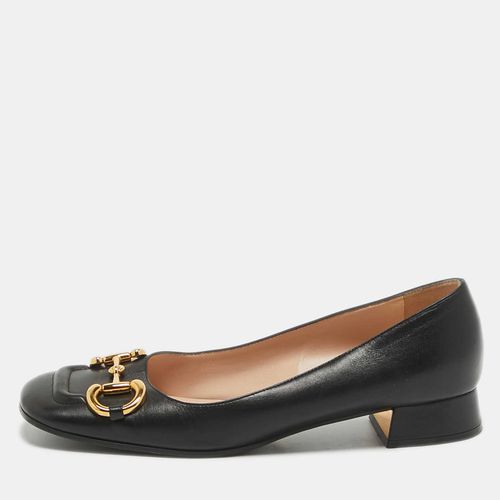 Gucci Black Leather Horsebit Ballet Flats Size 37.5 - Gucci - Modalova