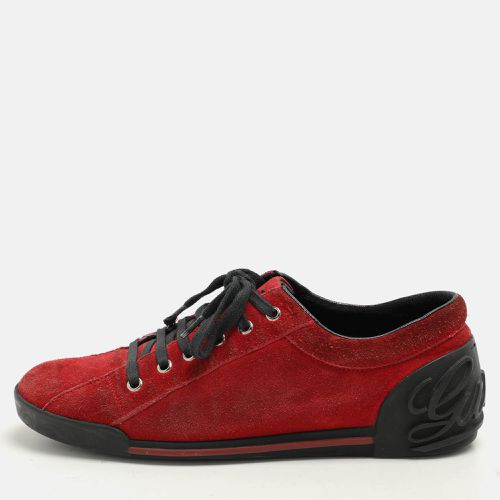 Gucci Red Suede Low Top Sneakers Size 38 - Gucci - Modalova