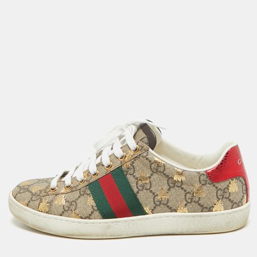 Gucci Beige/Brown GG Supreme Canvas Bee Ace Sneakers Size 36 - Gucci - Modalova