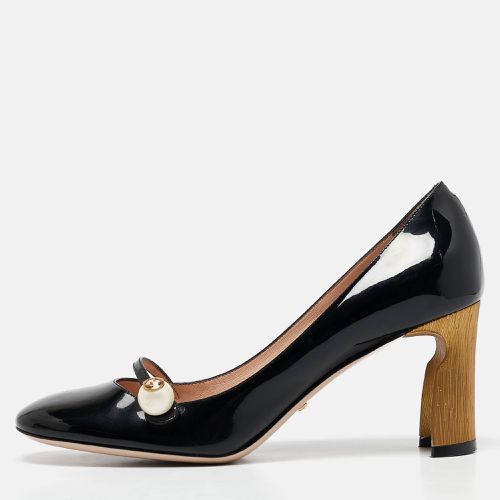 Gucci Black Patent Leather Arille Pearl Pumps Size 39 - Gucci - Modalova