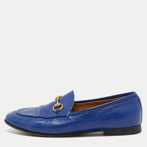 Gucci Blue Leather Jordaan Loafers Size 37.5 - Gucci - Modalova