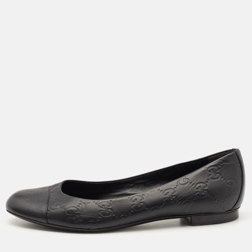 Gucci Black Guccissima Leather Cap Toe Ballet Flats Size 37.5 - Gucci - Modalova