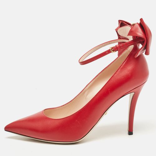 Gucci Red Leather Queen Margaret Pumps Size 38 - Gucci - Modalova