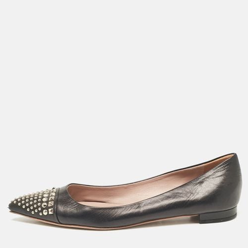 Gucci Black Leather Studded Cap Toe Ballet Flats Size 39 - Gucci - Modalova