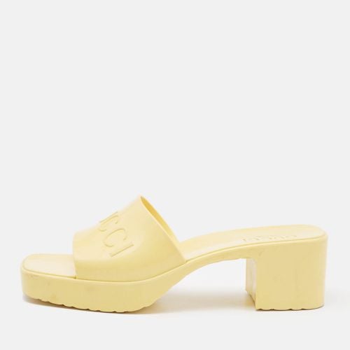 Rubber Logo Embossed Slide Sandals Size 38 - Gucci - Modalova