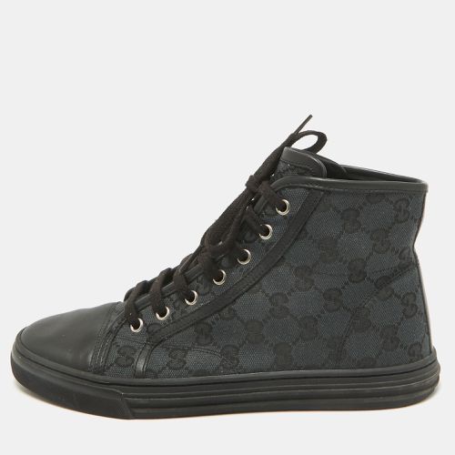 Gucci Black GG Canvas and Leather Cap Toe High Top Sneakers Size 38.5 - Gucci - Modalova