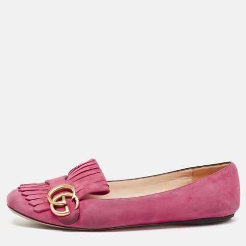 Gucci Pink Suede GG Marmont Ballet Flats Size 37.5 - Gucci - Modalova