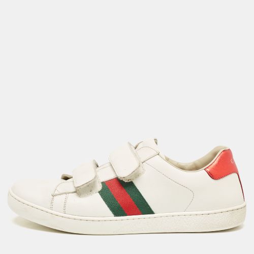 Gucci White Leather Ace Low Top Sneakers Size 38 - Gucci - Modalova