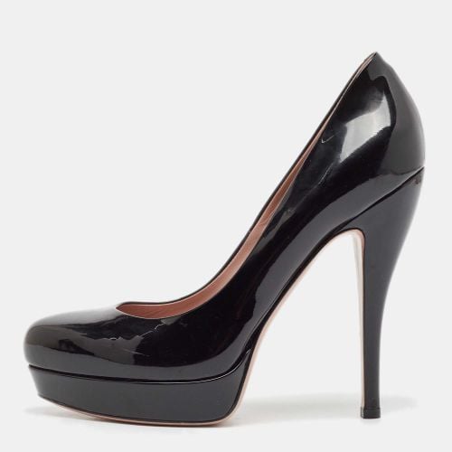 Gucci Black Patent Leather Platform Pumps Size 38.5 - Gucci - Modalova