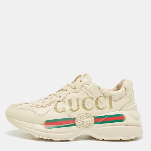 Gucci Cream Leather Vintage Logo Rhyton Sneakers Size 38 - Gucci - Modalova