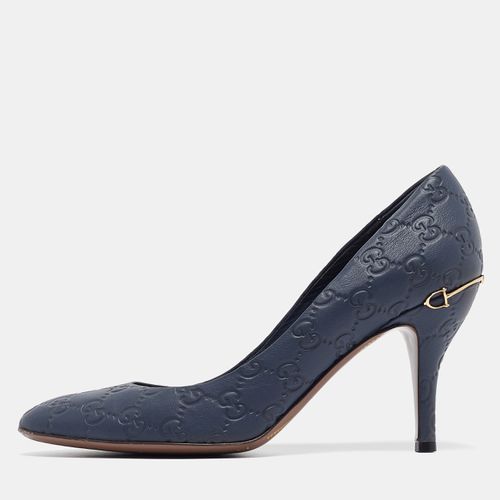 Gucci Blue Leather GG Round Toe Pumps Size 40 - Gucci - Modalova